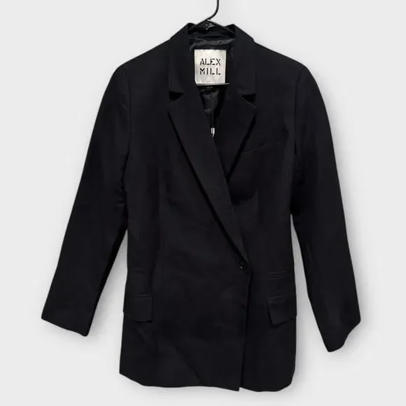 Alex Mill Soho Waisted Blazer in Linen & Cotton Size Small